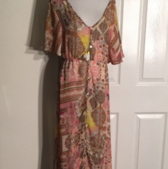 Elan Button Down Sheer Dress/Coverup … - Picture 4 of 10